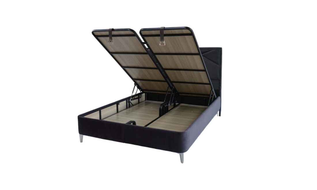 a bed with a lift up bed