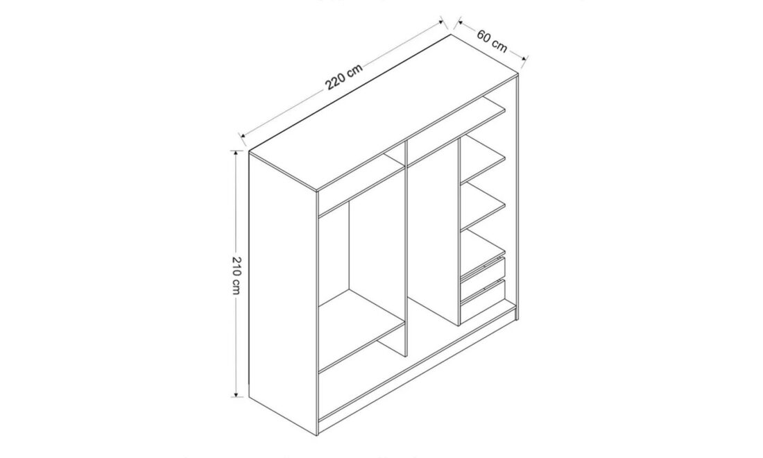 a drawing of a shelf