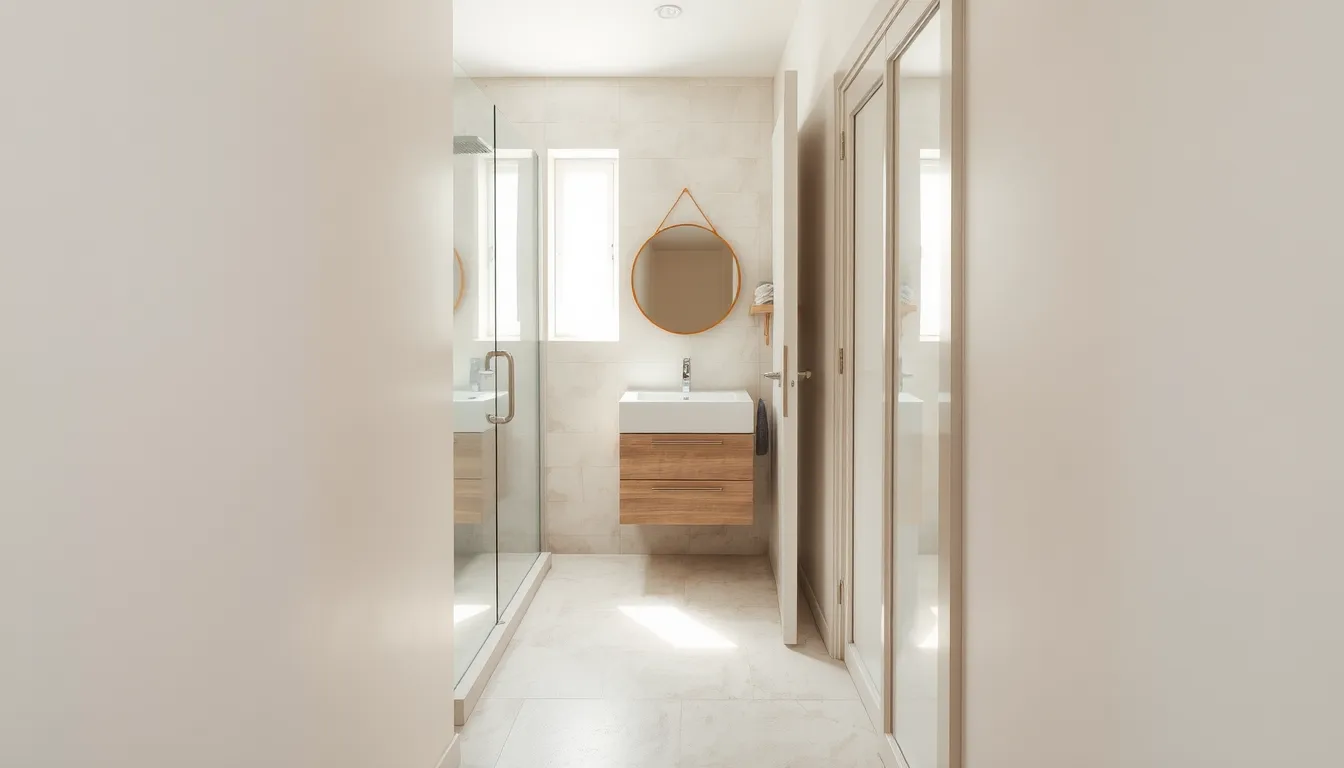 salle de bain dans un couloir