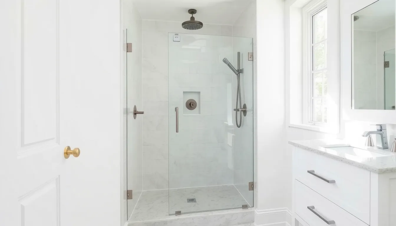 salle de bain avec douche